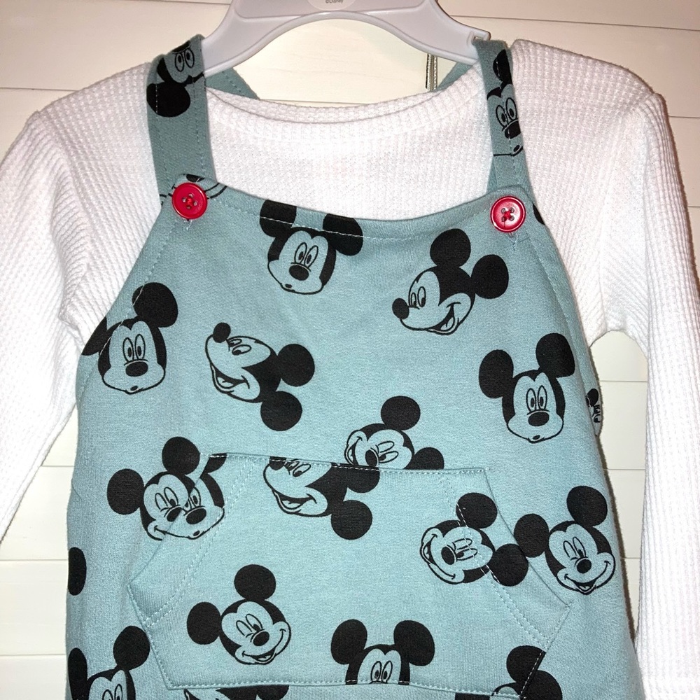 Two Piece Mickey Mouse Overall Set